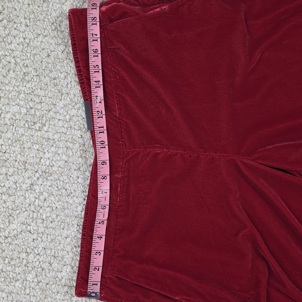 Wide Leg Mid Rise Velvet Pants - Picture 9 of 16